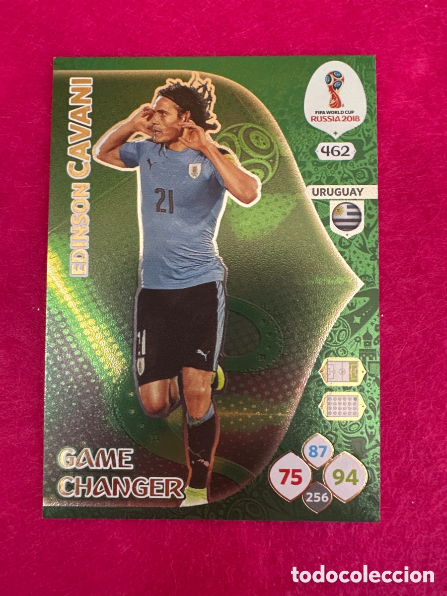 Fu&szlig;ball-Sticker: 462 CAVANI(URUGUAY) GAME CHANGER ADRENALYN MUNDIAL RUSIA 2018 TRADING CARD PANINI