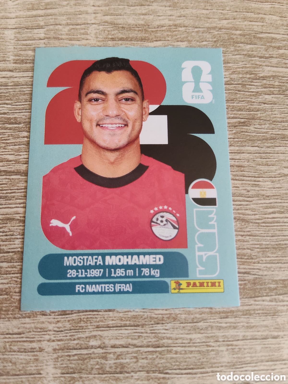 Cromos de F&uacute;tbol: Panini mundial 2026 EGY 18 Mostafa Mohamed Egipto