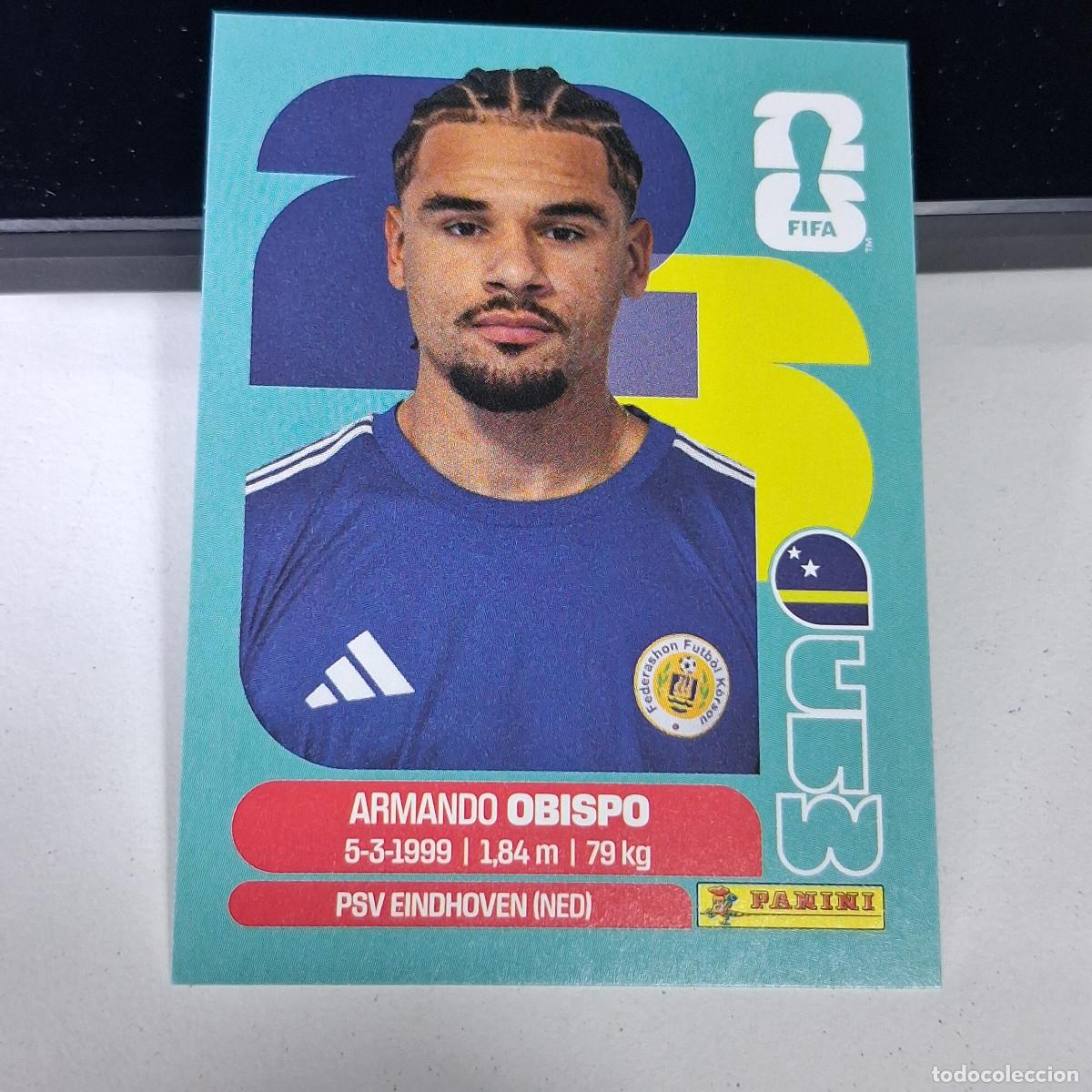 Cromos de F&uacute;tbol: B1 CUW3 ARMANDO OBISPO 3 CURAZAO CURA&Ccedil;AO CUW MUNDIAL FIFA WORLD CUP 2026 STICKER PANINI