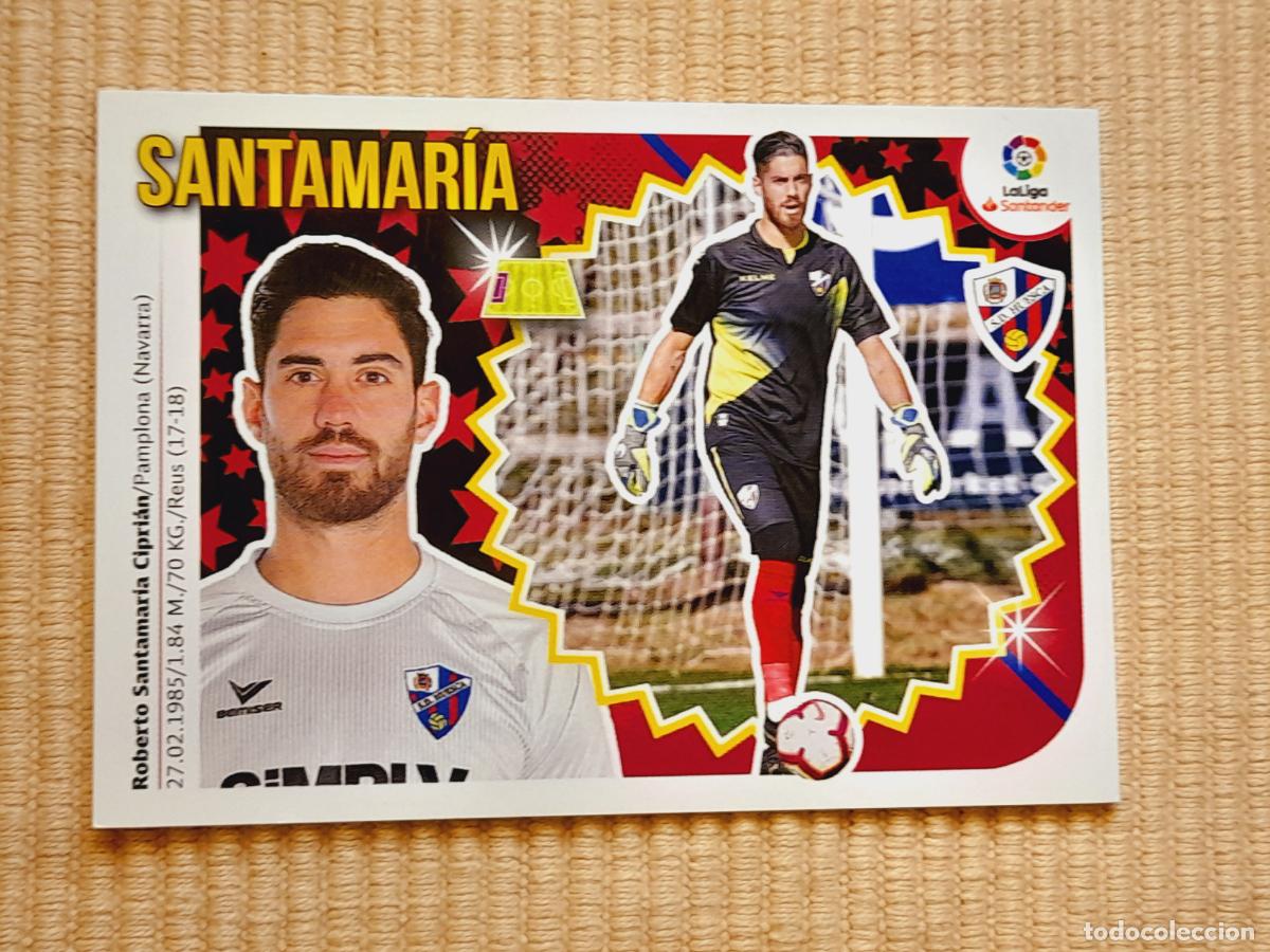 Cromos de F&uacute;tbol: CROMO 2 SANTAMARIA (SD HUESCA) LIGA 18-19 (2018 2019) ALBUM ESTE