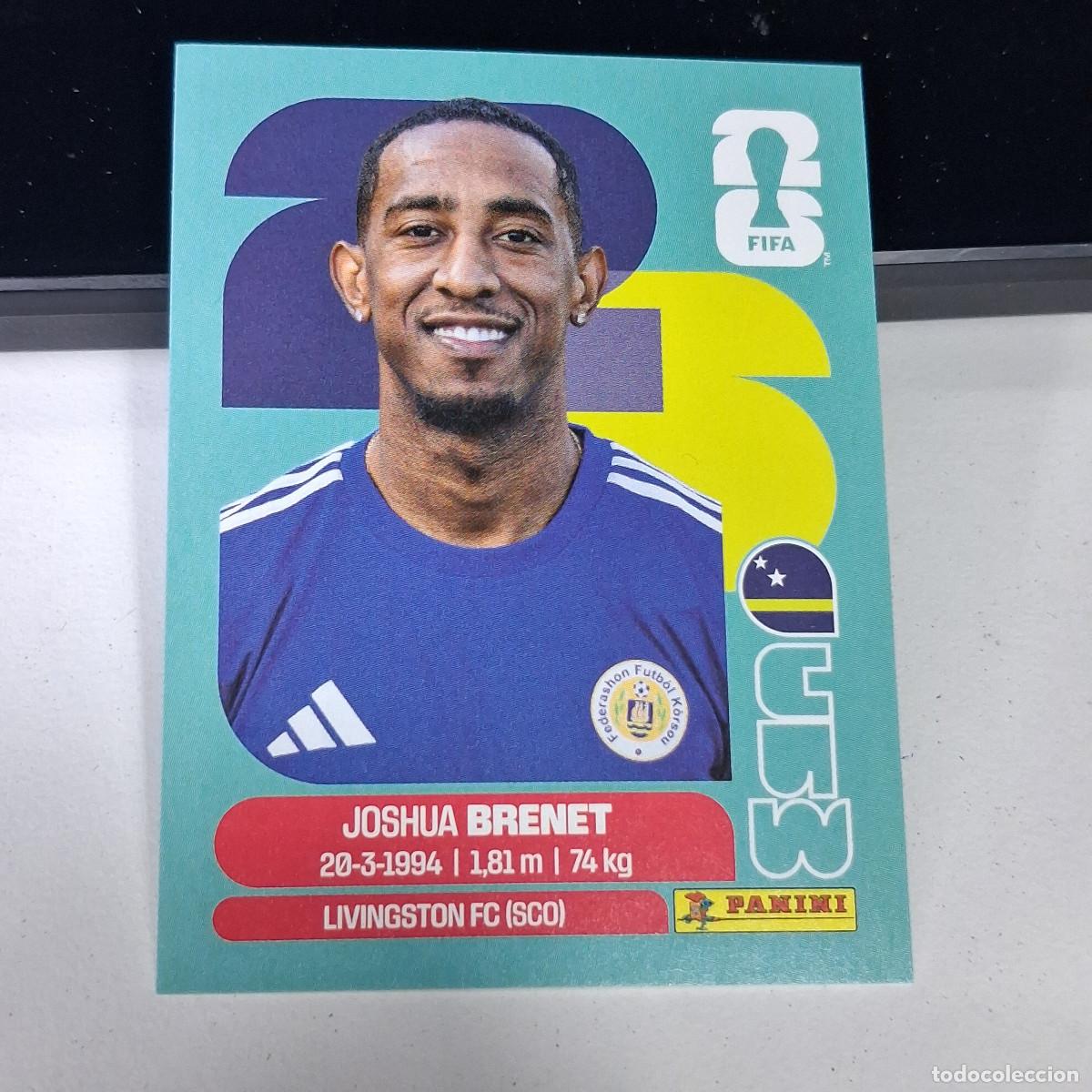 Cromos de F&uacute;tbol: B1 CUW6 JOSHUA BRENET 6 CURAZAO CURA&Ccedil;AO CUW MUNDIAL FIFA WORLD CUP 2026 STICKER PANINI