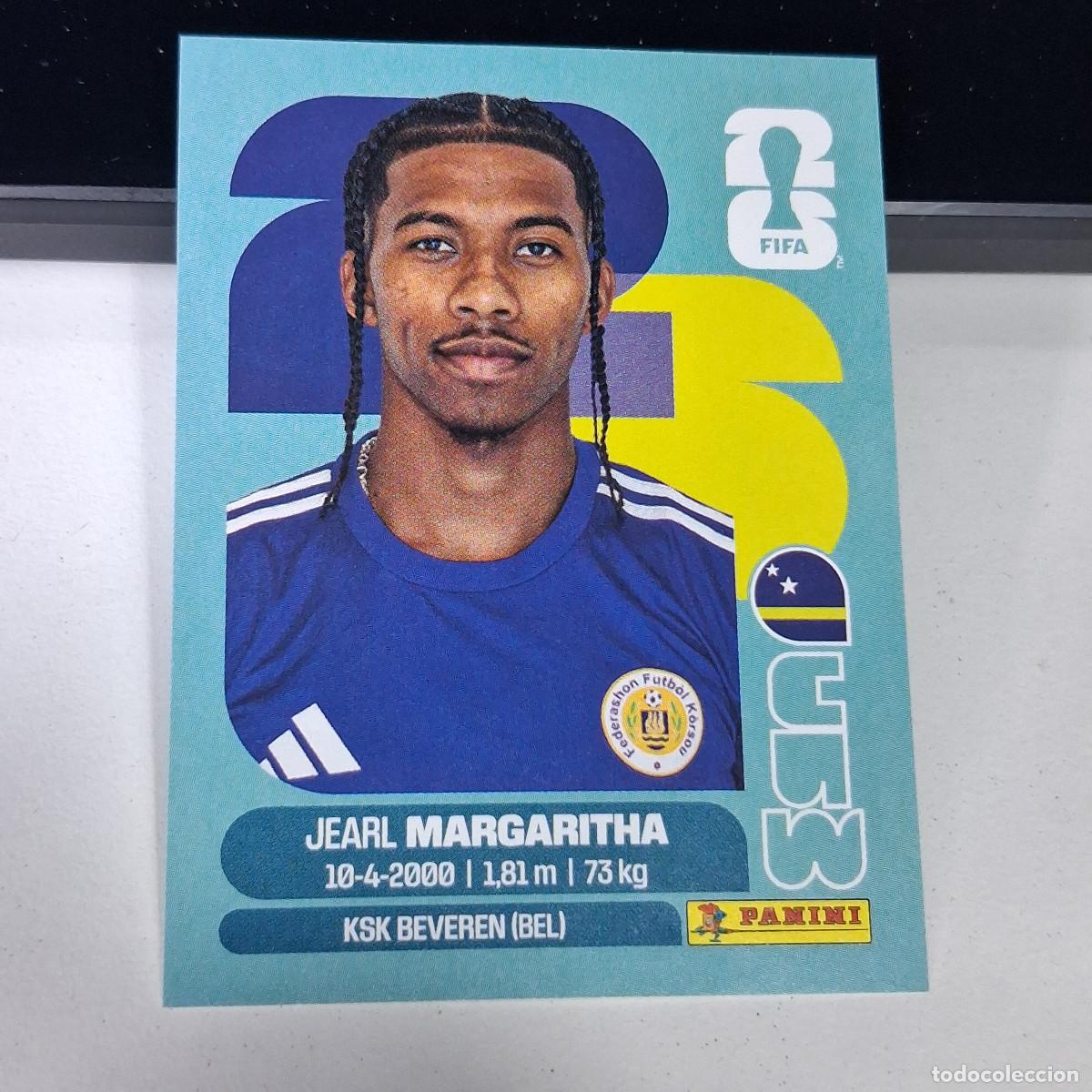 Cromos de F&uacute;tbol: B1 CUW16 JEARL MARGARITHA 16 CURAZAO CURA&Ccedil;AO CUW MUNDIAL FIFA WORLD CUP 2026 STICKER PANINI