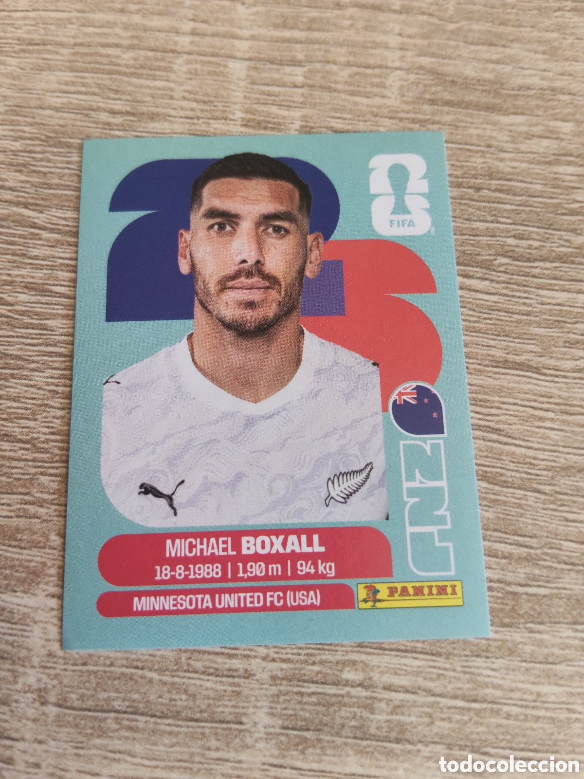 Cromos de F&uacute;tbol: Panini mundial 2026 NZL 4 Michael Boxall Nueva Zelanda