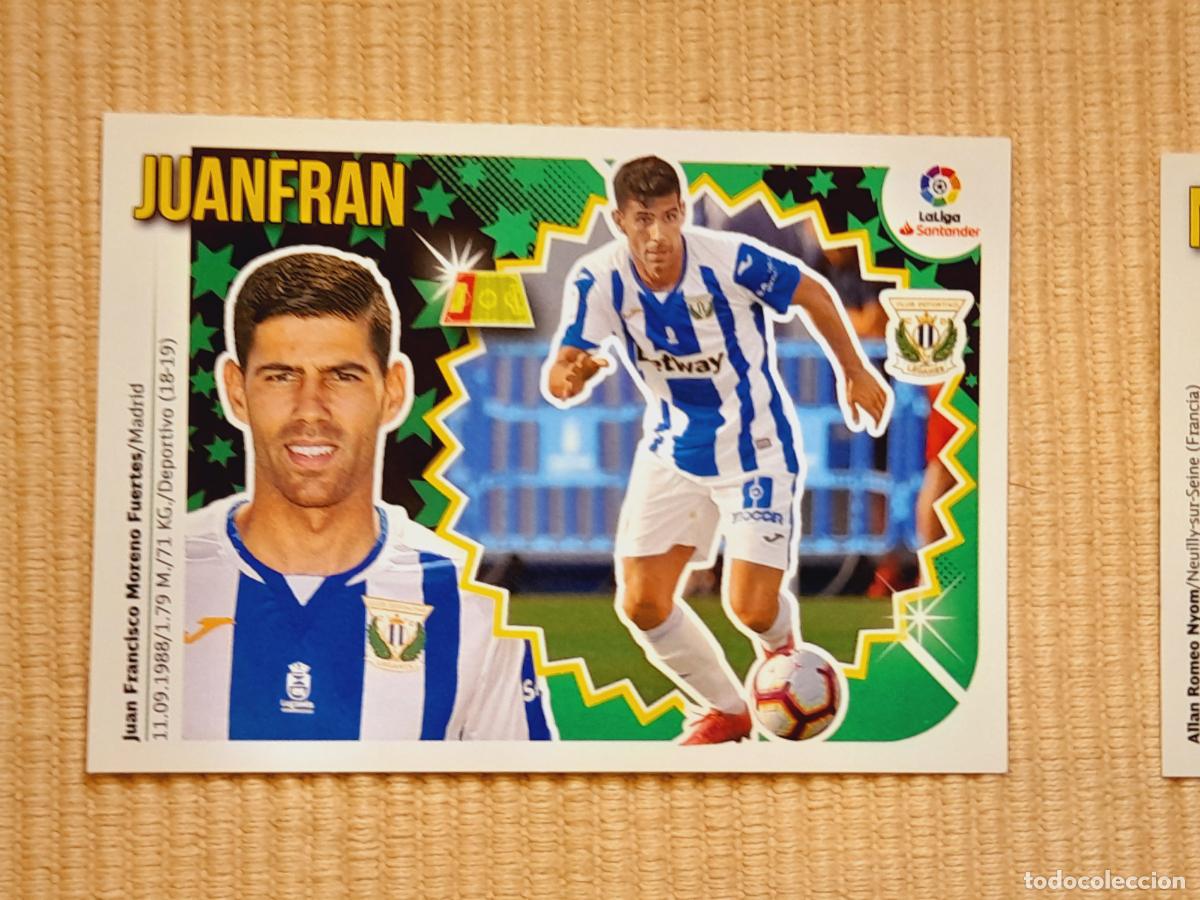 Cromos de F&uacute;tbol: CROMO 4 JUANFRAN (ULTIMOS FICHAJES) CD LEGAN&Eacute;S LIGA 18-19 (2018 2019) ALBUM ESTE