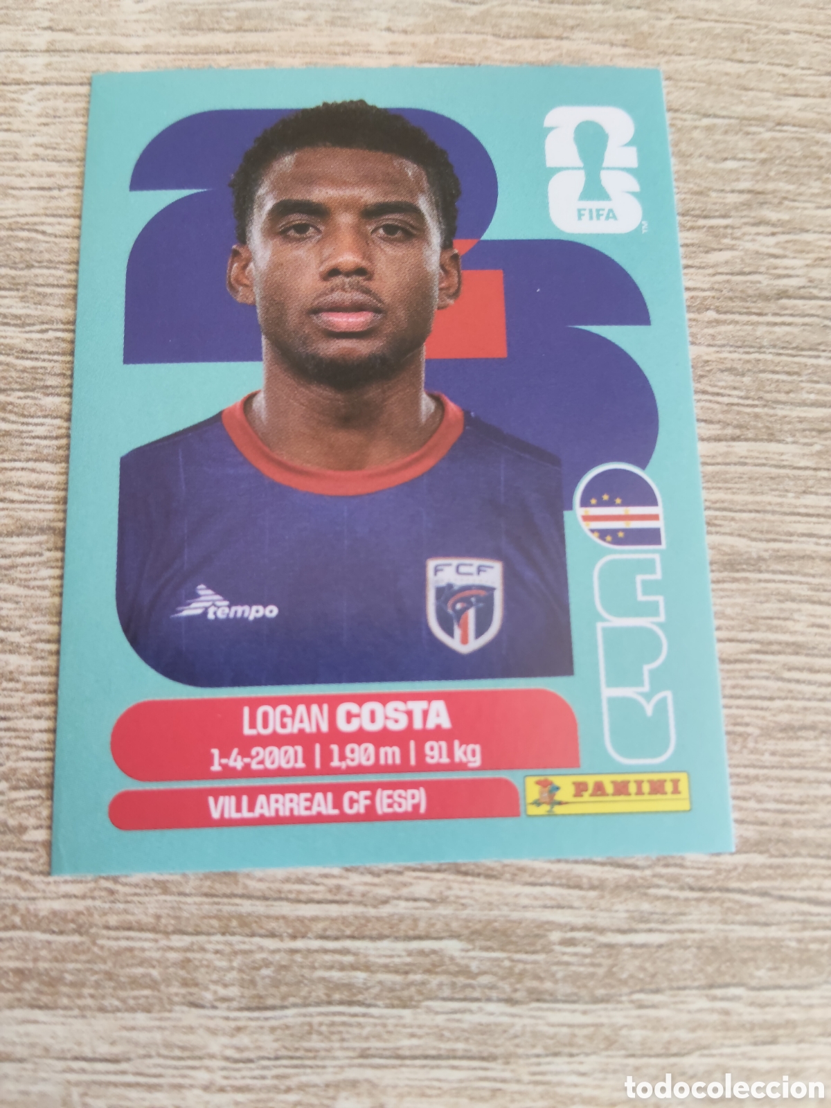 Cromos de F&uacute;tbol: Panini mundial 2026 CPV 3 Logan Costa Cabo Verde