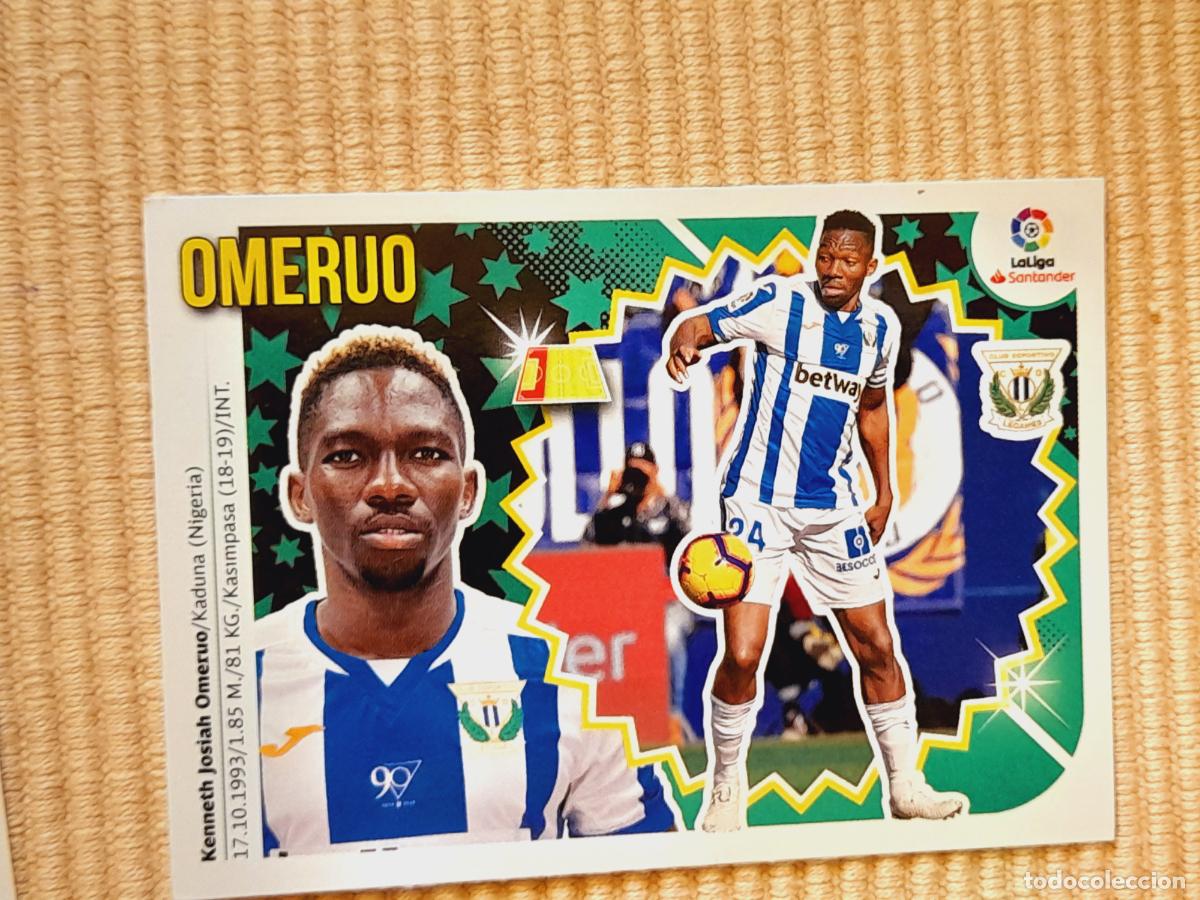 Cromos de F&uacute;tbol: CROMO 21 OMERUO (MERCADO INVIERNO) CD LEGAN&Eacute;S LIGA 18-19 (2018 2019) ALBUM ESTE