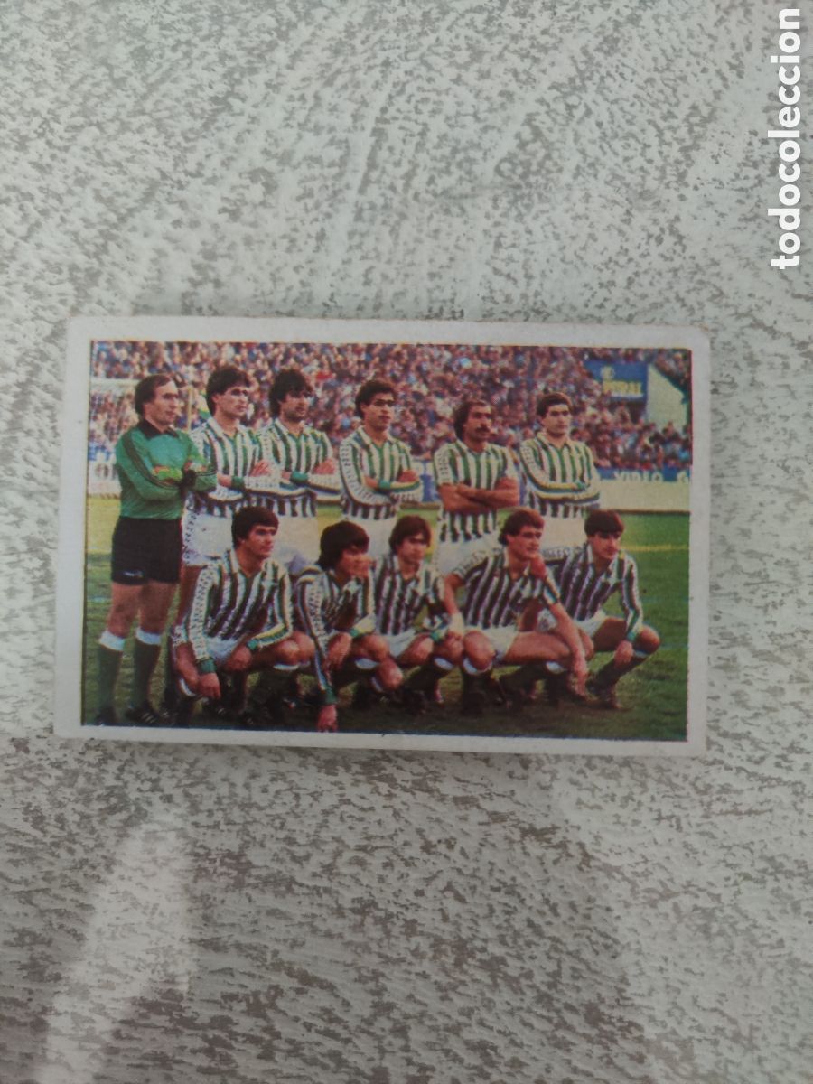 Fu&szlig;ball-Sticker: Cano 83 84 trasera cropan despegado buen estado Real Betis alineacion