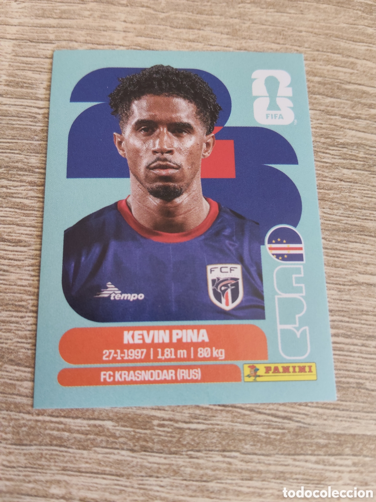 Cromos de F&uacute;tbol: Panini mundial 2026 CPV 10 Kevin Pina Cabo Verde