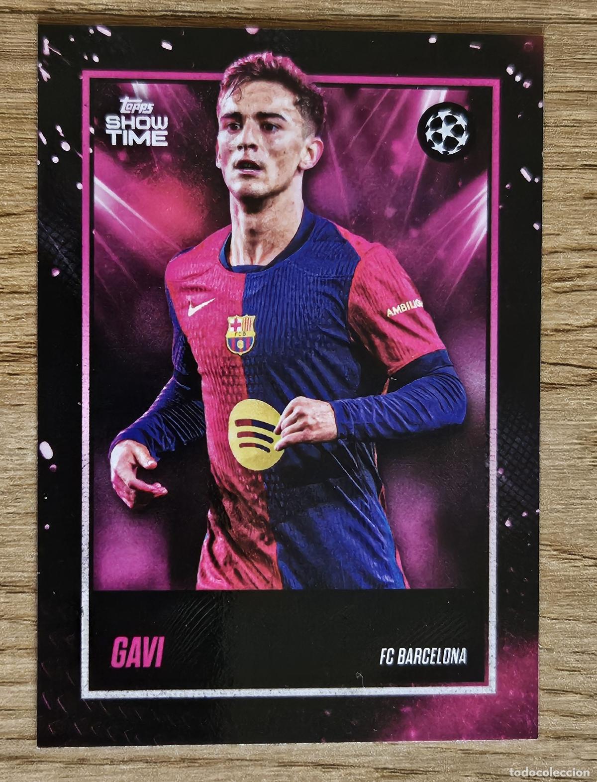 Cromos de F&uacute;tbol: Gavi (Barcelona). Cromo UEFA Champions League Topps Showtime 2024-2025 (24-25)