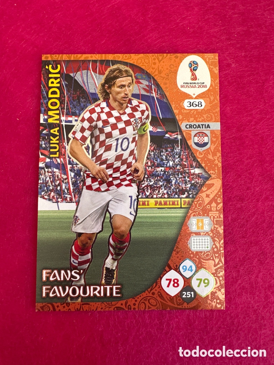 Cromos de F&uacute;tbol: 368 MODRIC(CROACIA) FANS FAVOURITES ADRENALYN MUNDIAL RUSIA 2018 TRADING CARD PANINI