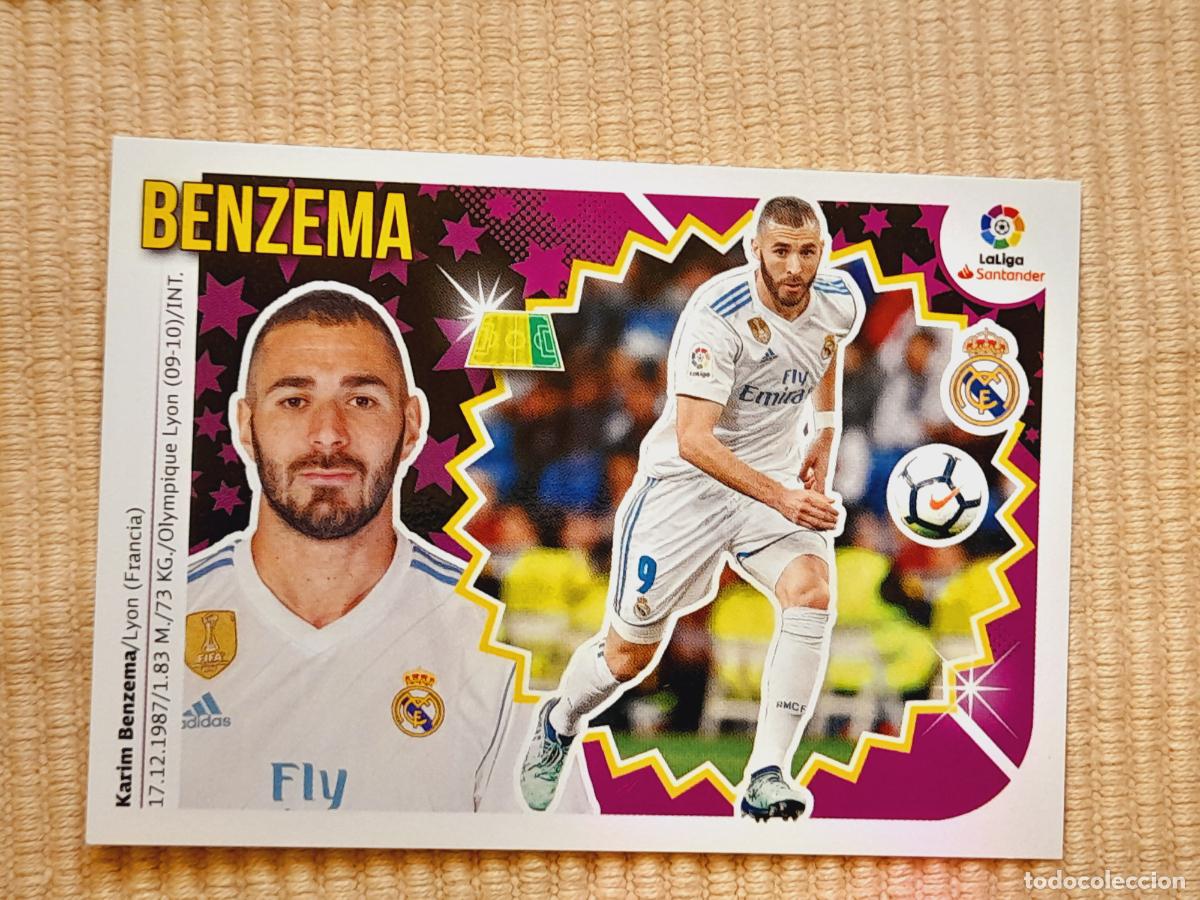 Cromos de F&uacute;tbol: CROMO 16 BENZEMA (REAL MADRID) LIGA 18-19 (2018 2019) ALBUM ESTE