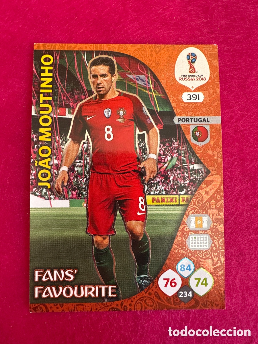 Figurine di Calcio: 391 MOUTINHO (PORTUGAL) FANS FAVOURITES ADRENALYN MUNDIAL RUSIA 2018 TRADING CARD PANINI