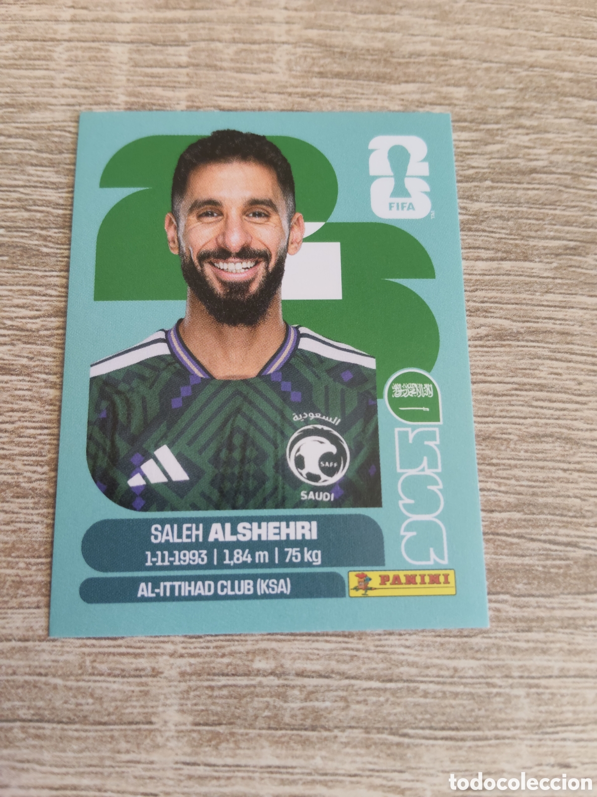 Cromos de F&uacute;tbol: Panini mundial 2026 KSA 19 Saleh Alshehri Arabia Saud&iacute;