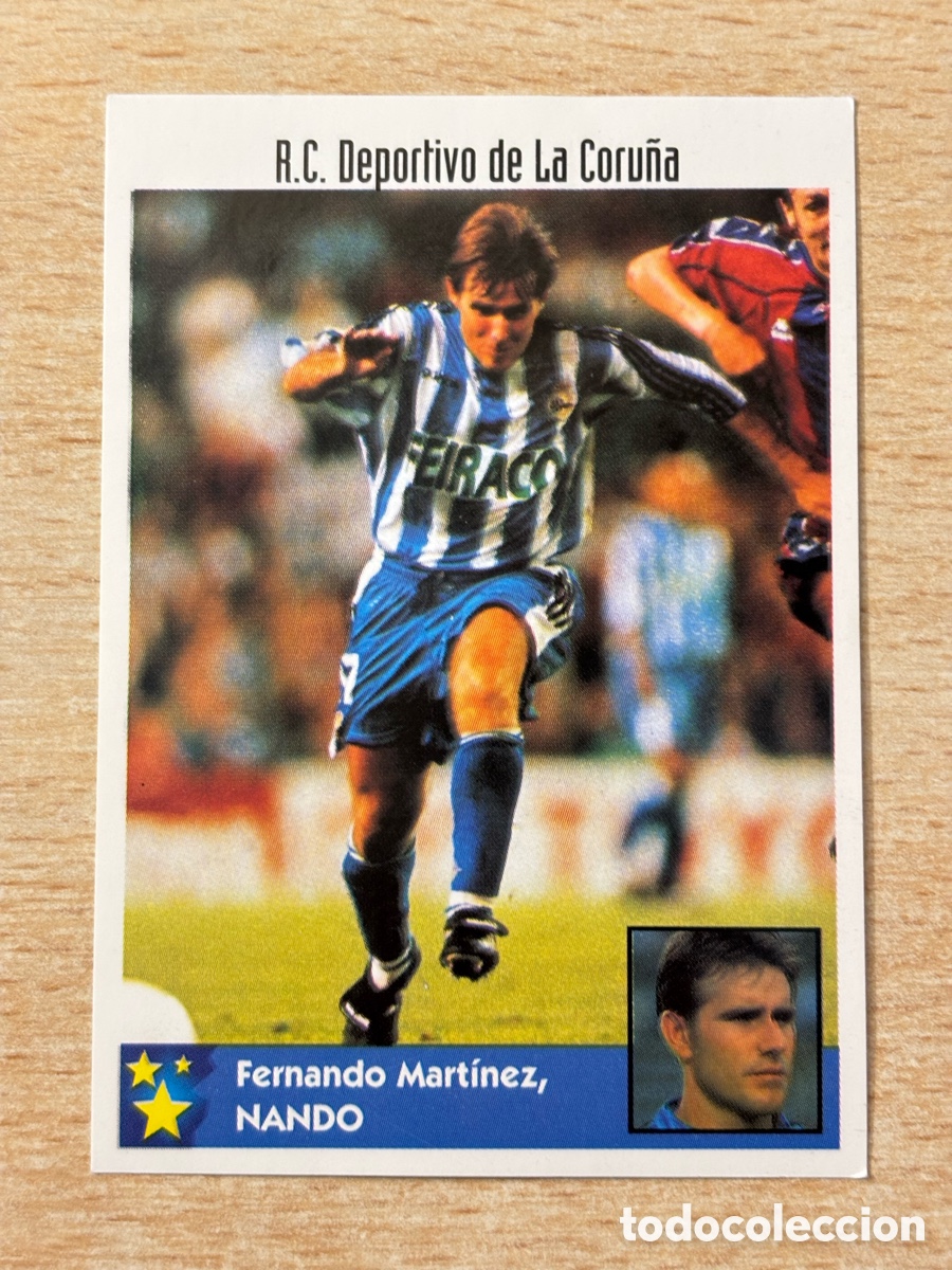 Football Stickers: # 89 Nando RCD La Coru&ntilde;a Mejores Equipos de Europa 97-98 Panini