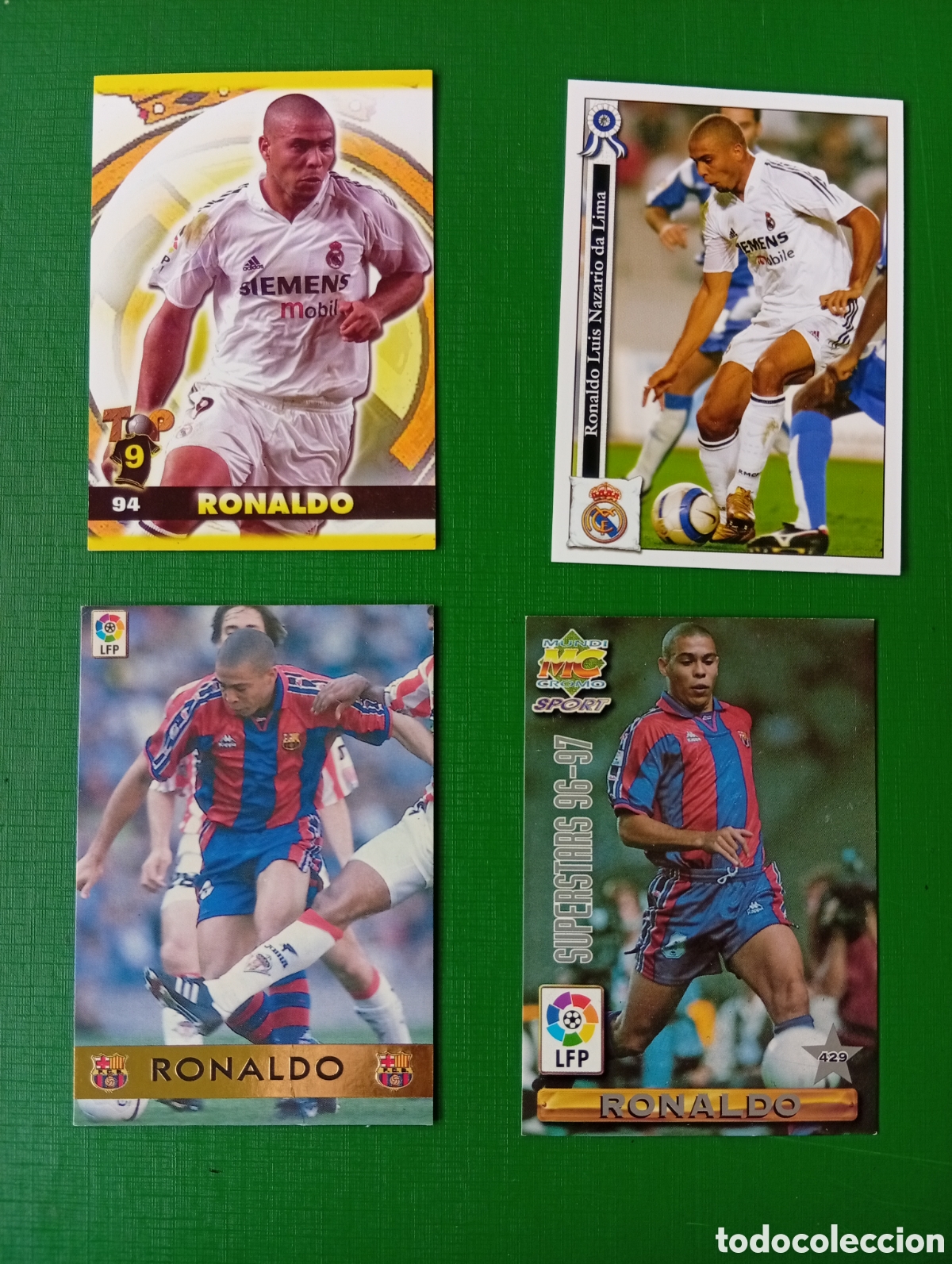 Cromos de F&uacute;tbol: LOTE CROMOS RONALDO NAZARIO M.C