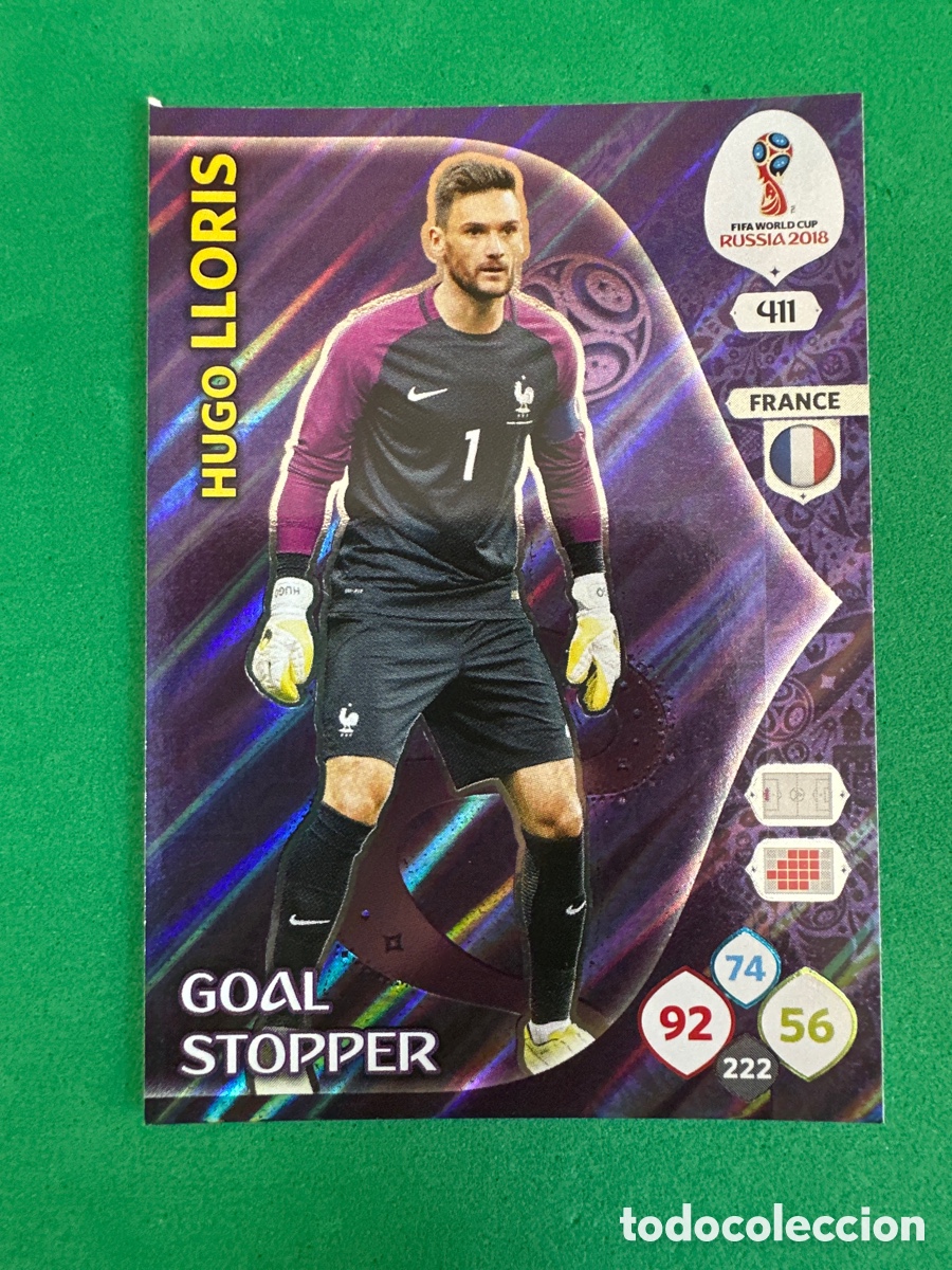 Figurine di Calcio: 411 LLORIS(FRANCIA) GOAL STOPPER ADRENALYN MUNDIAL RUSIA 2018 TRADING CARD PANINI