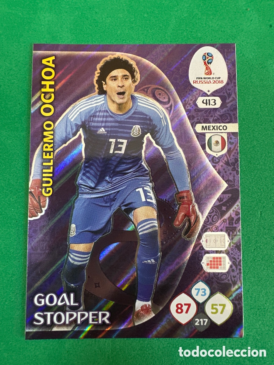 Cartes &agrave; collectionner de Football: 413 OCHOA(MEXICO) GOAL STOPPER ADRENALYN MUNDIAL RUSIA 2018 TRADING CARD PANINI
