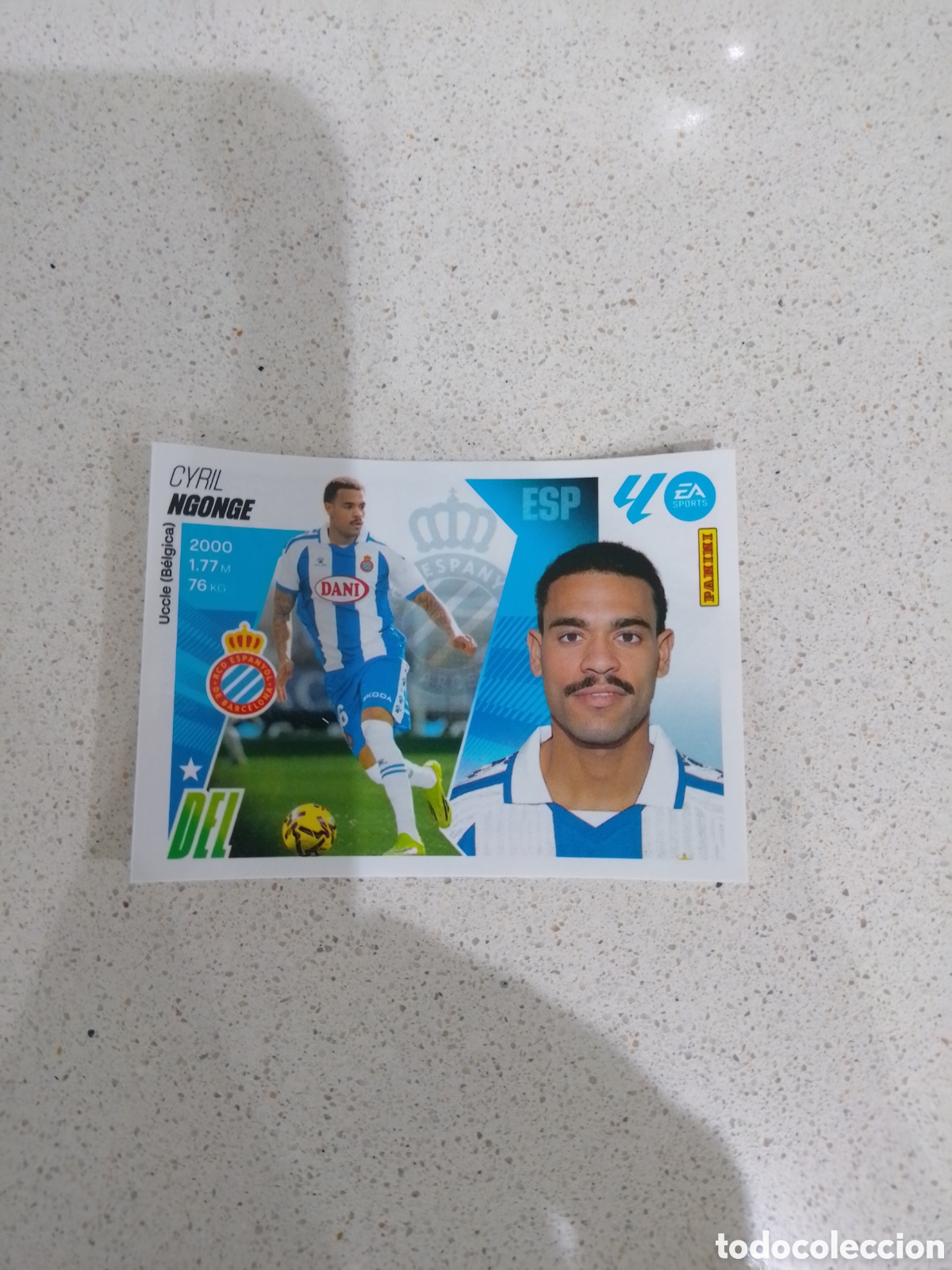 Cromos de F&uacute;tbol: CROMO N&Uacute;MERO 15 NGONGE ESPANYOL. MERCADO DE INVIERNO LIGA ESTE 25/26.