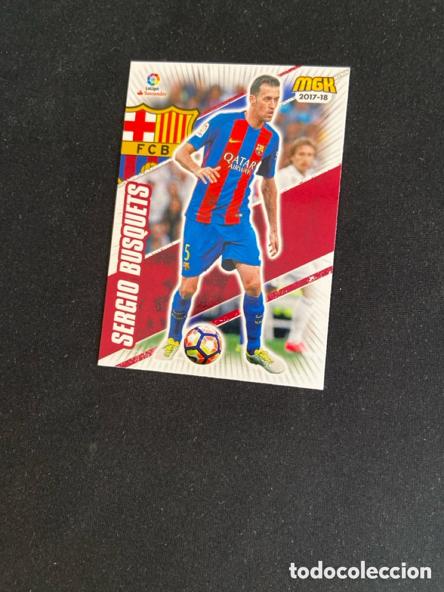 Cromos de Futebol: SERGIO BUSQUETS 90 (BARCELONA) PANINI MEGACRACKS 2017-2018 17 18 CROMO CARTA M-2