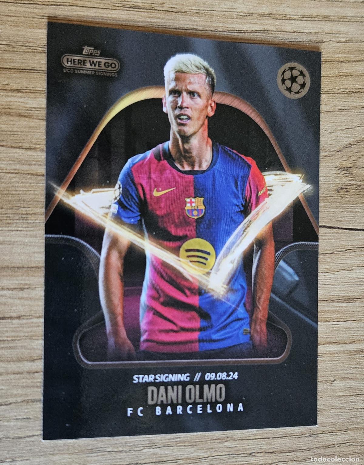 Cromos de F&uacute;tbol: Dani Olmo (Barcelona) Cromo UEFA Champions League Topps Summer Signings 2024-2025 24-25 Star Signing
