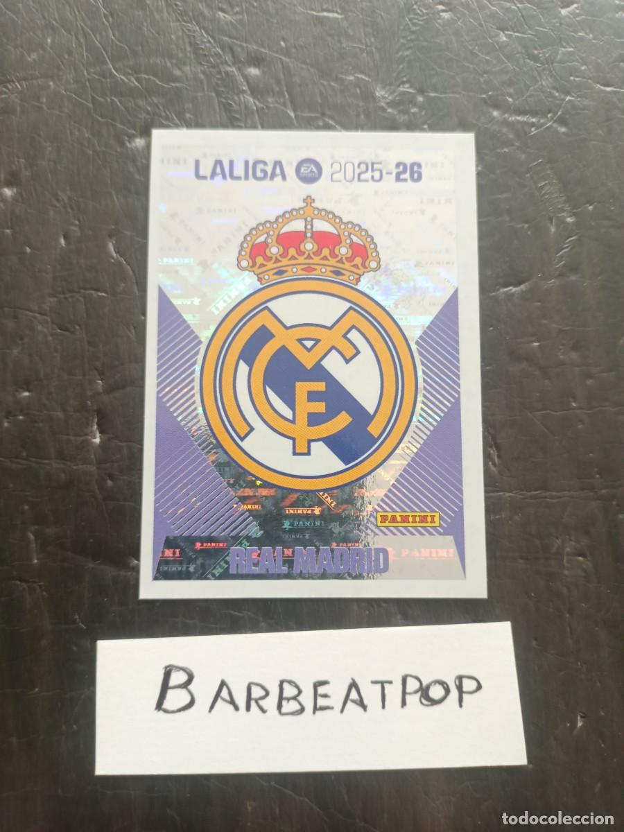 Cromos de F&uacute;tbol: CROMO LIGA ESTE PANINI 2025 2026 REAL MADRID ESCUDO