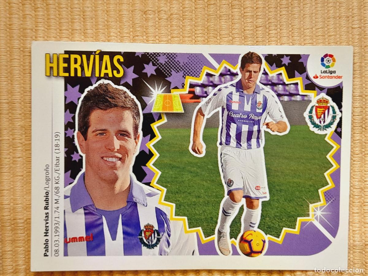 Figurine di Calcio: CROMO 36 HERVIAS (MERCADO INVIERNO) REAL VALLADOLID LIGA 18-19 (2018 2019) ALBUM ESTE