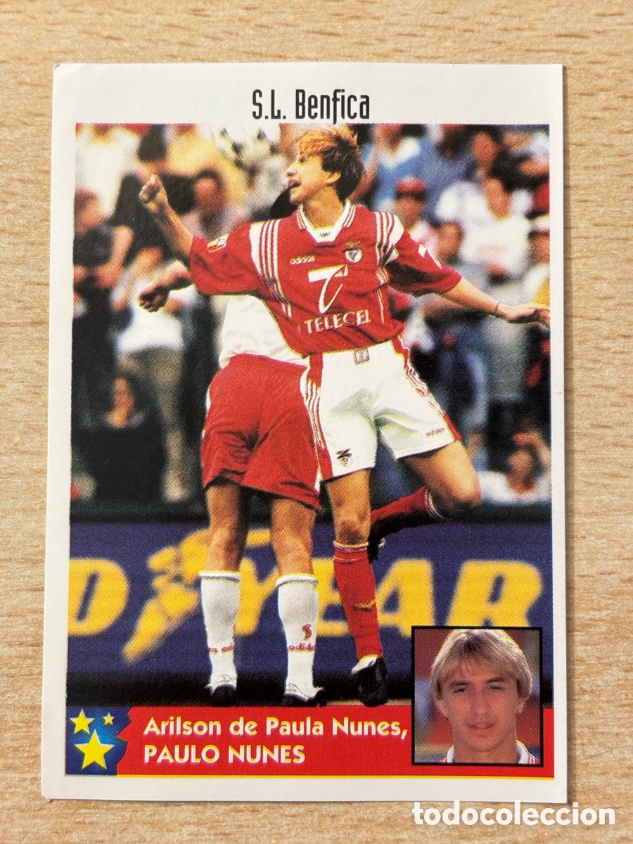 Cromos de F&uacute;tbol: # 57 Paulo Nunes Benfica Portugal Mejores Equipos de Europa 97-98 Panini