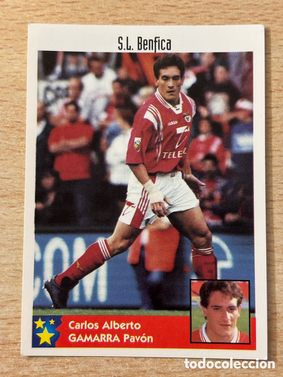 Cromos de F&uacute;tbol: # 52 Gamarra Paraguay Benfica Portugal Mejores Equipos de Europa 97-98 Panini