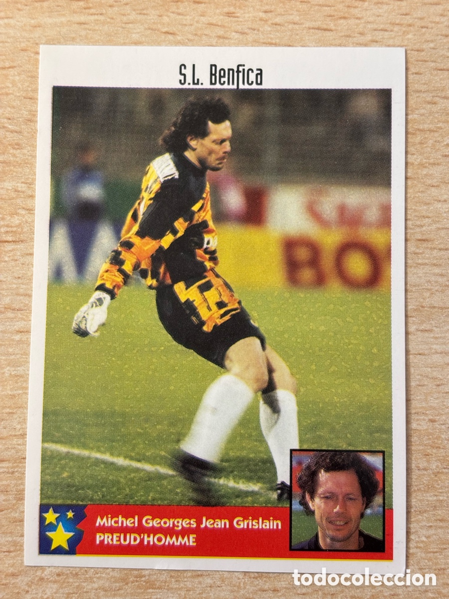 Cromos de F&uacute;tbol: # 49 Preud&rsquo;Homme B&eacute;lgica Benfica Portugal Mejores Equipos de Europa 97-98 Panini