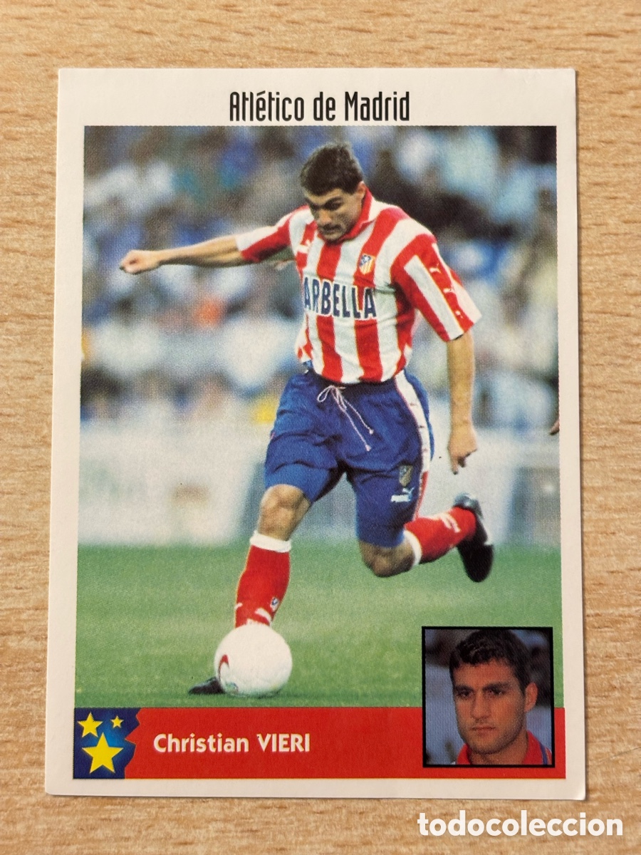 Cromos de F&uacute;tbol: # 24 Vieri Italia Atl&eacute;tico de Madrid Mejores Equipos de Europa 97-98 Panini