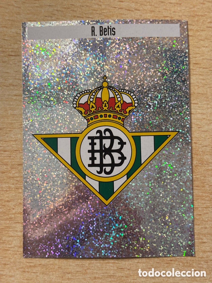 Figurine di Calcio: # F Escudo Real Betis Mejores Equipos de Europa 97-98 Panini