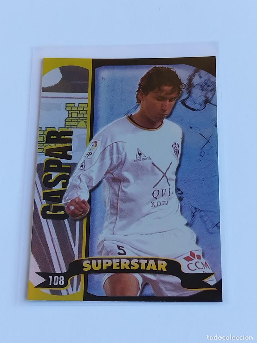 Cromos de F&uacute;tbol: GASPAR SUPERSTAR BRILLO LISO #108 ALBACETE MUNDICROMO TOP LA LIGA 2004 2005 MC 04 05 BRILLANTE