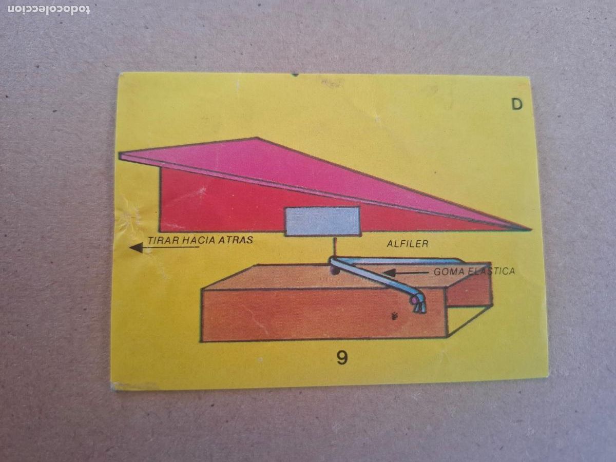Cromos de F&uacute;tbol: EL LIBRO DE LOS JUEGOS BIMBO - JUGUEMOS A HACER JUGUETES - 8 RAYO EL AVI&Oacute;N SUPERS&Oacute;NICO NUNCA PEGADO