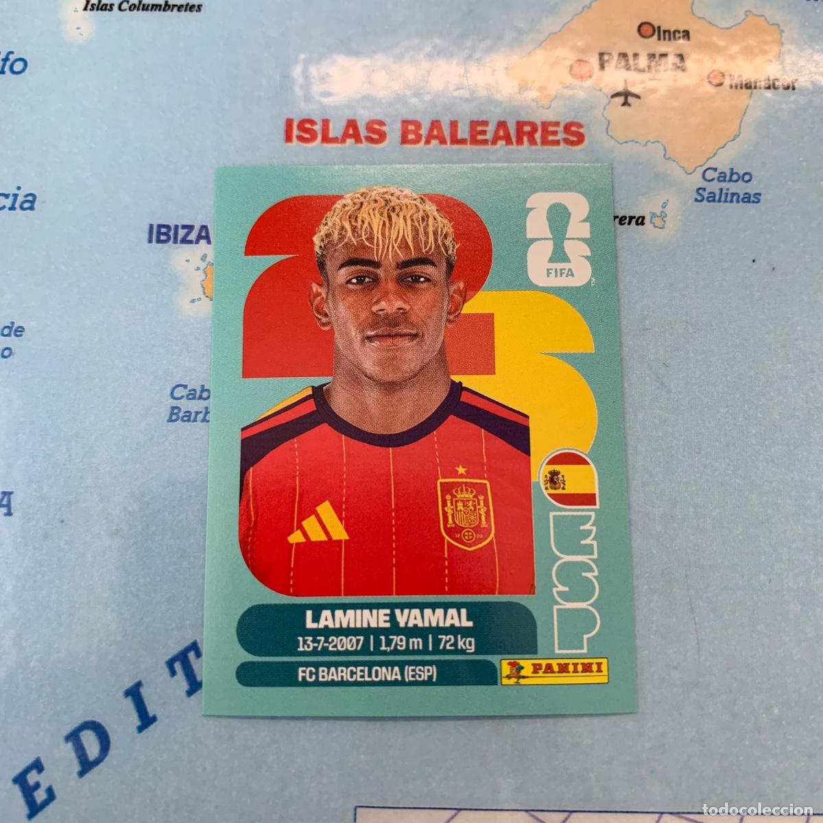 Cromos de F&uacute;tbol: Lamine yamal n&uacute;mero 15 de Espa&ntilde;a cromo panini Mundial Fifa World Cup 2026