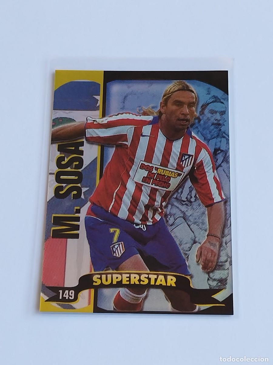 Fu&szlig;ball-Sticker: MARCELO SOSA M. SUPERSTAR BRILLO LISO #149 ATL&Eacute;TICO MADRID MUNDICROMO TOP LA LIGA 2004 2005 MC 04 05