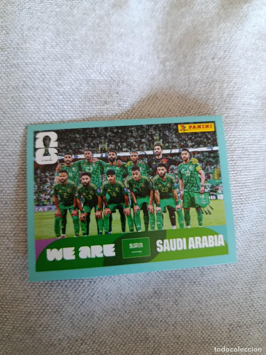 Fu&szlig;ball-Sticker: Panini Mundial 2026 Estados Unidos-Mexico. 13- Alineaci&oacute;n. Arabia Saudi. Nunca pegado.