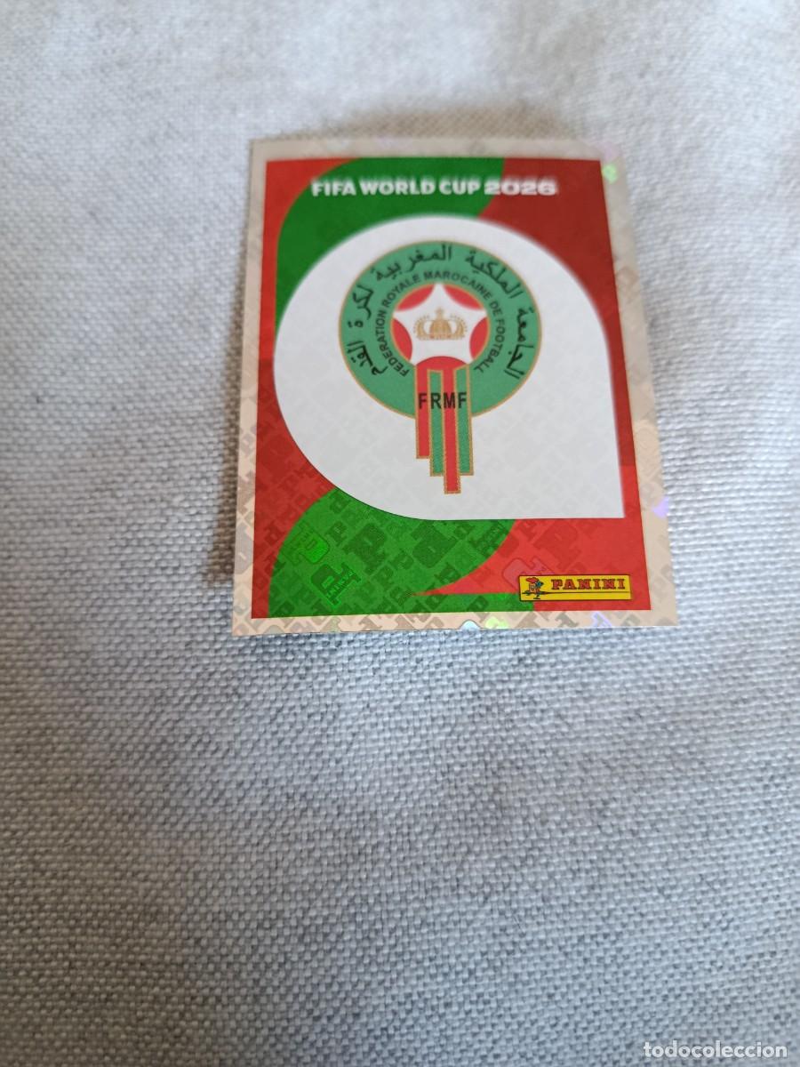 Figurine di Calcio: Panini Mundial 2026 Estados Unidos-Mexico. 1- Escudo. Marruecos. Nunca pegado.