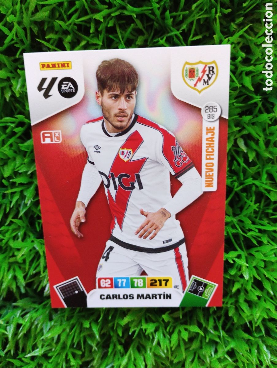 Cromos de F&uacute;tbol: Carlos Martin Rayo Vallecano FICHAJE Adrenalyn 25-26 # 285 BIS