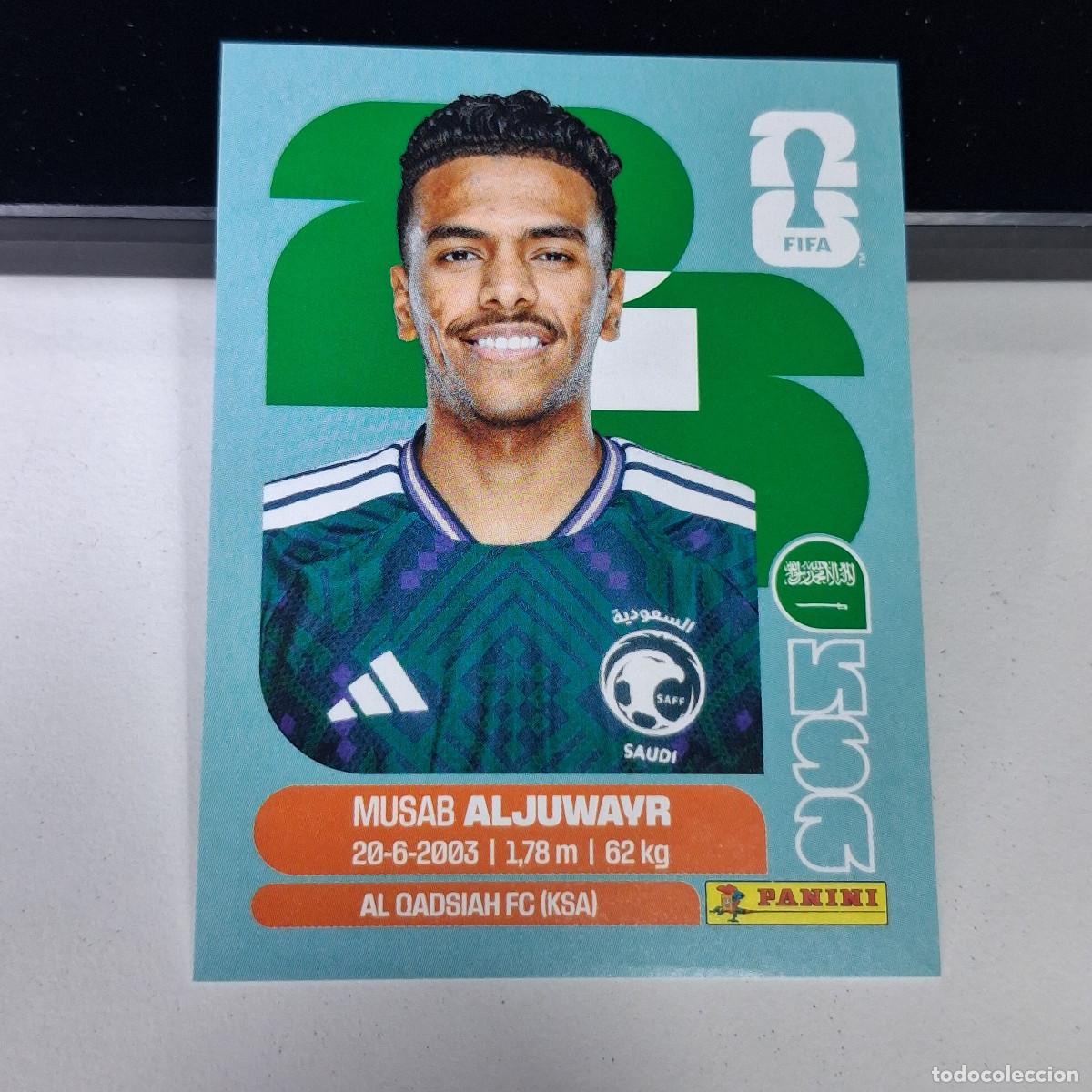Cromos de F&uacute;tbol: B1 KSA 9 KSA9 MUSAB ALJUWAYR ARABIA SAUD&Iacute; KSA MUNDIAL FIFA WORLD CUP 2026 STICKER PANINI