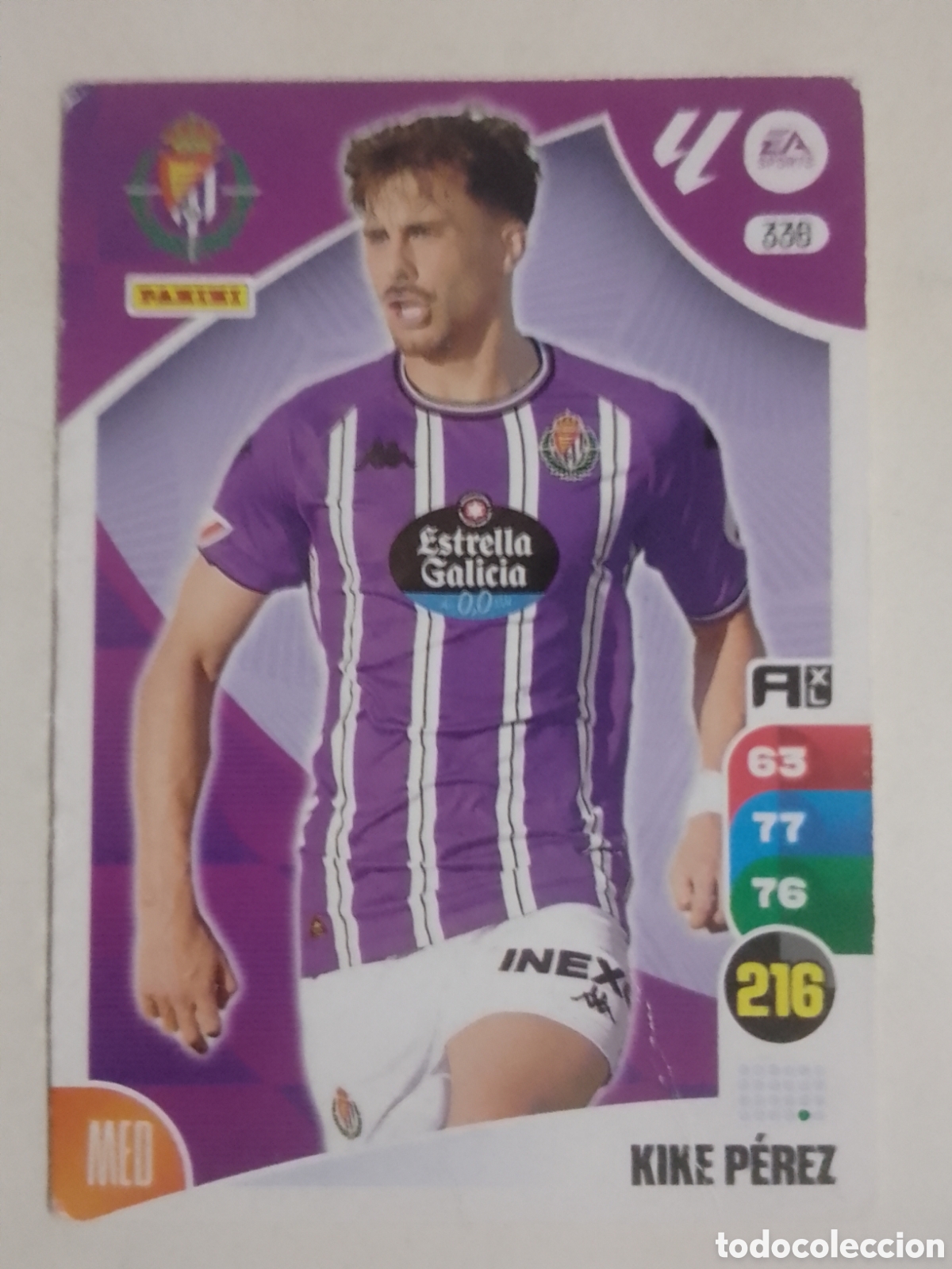 Cromos de F&uacute;tbol: Adrenalyn XL 2024-25 n&deg; 336 Kike P&eacute;rez &bull; Valladolid.