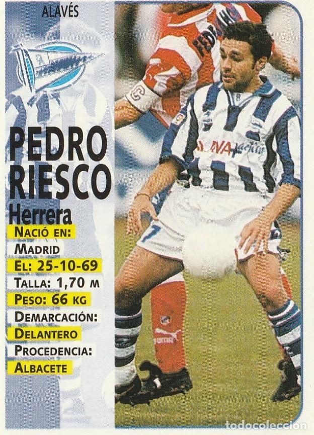 Football Stickers: PANINI 98-99 BAJA PEDRO RIESCO. NUNCA PEGADO.
