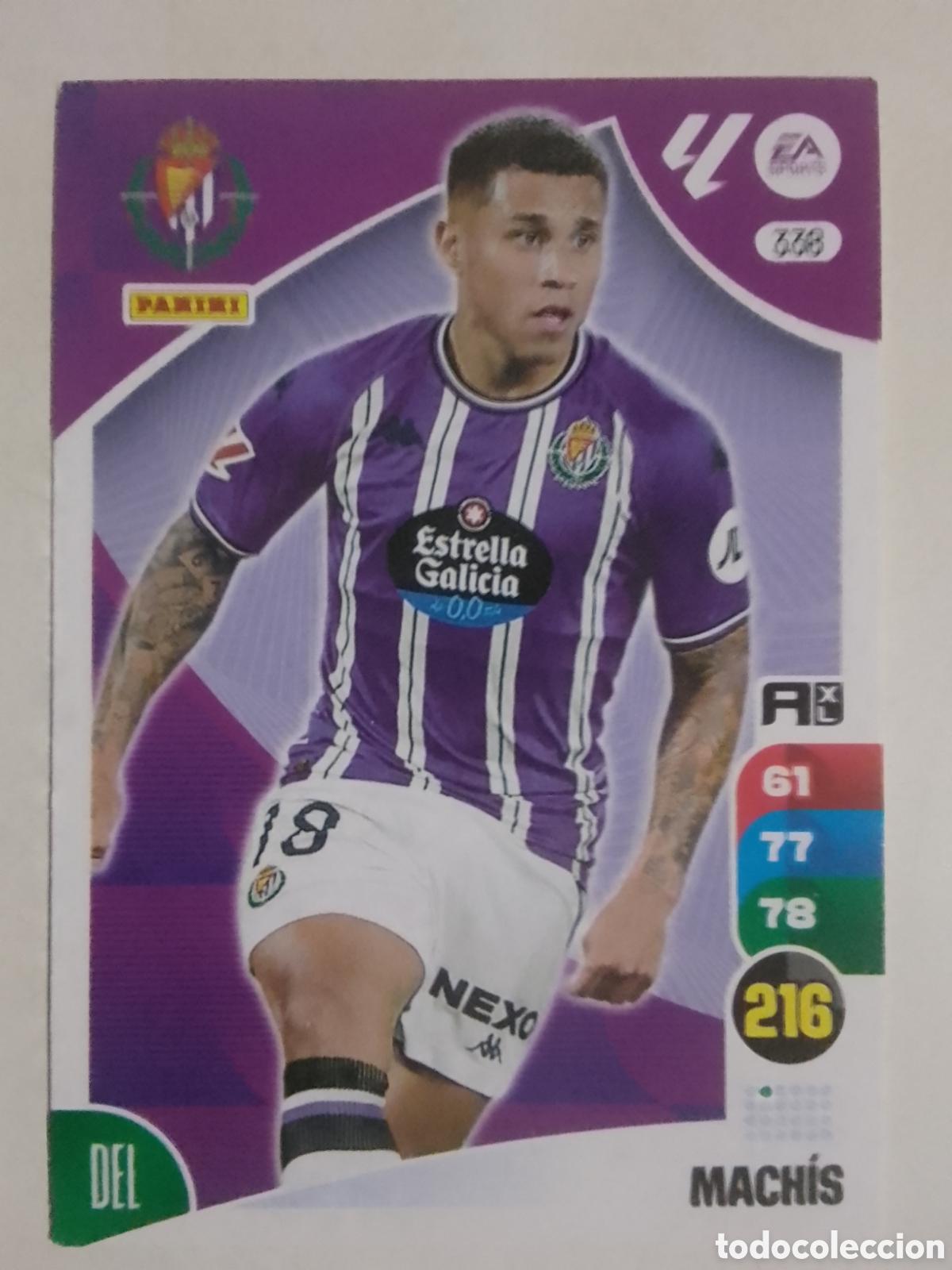Cromos de F&uacute;tbol: Adrenalyn XL 2024-25 n&deg; 338 Machis &bull; Valladolid.