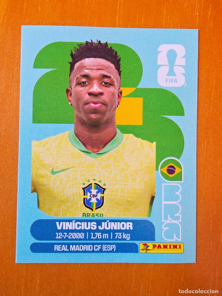 Cromos de F&uacute;tbol: BRA 14 Vin&iacute;cius J&uacute;nior, Brasil, Panini FIFA World Cup Mundial 2026 Sticker