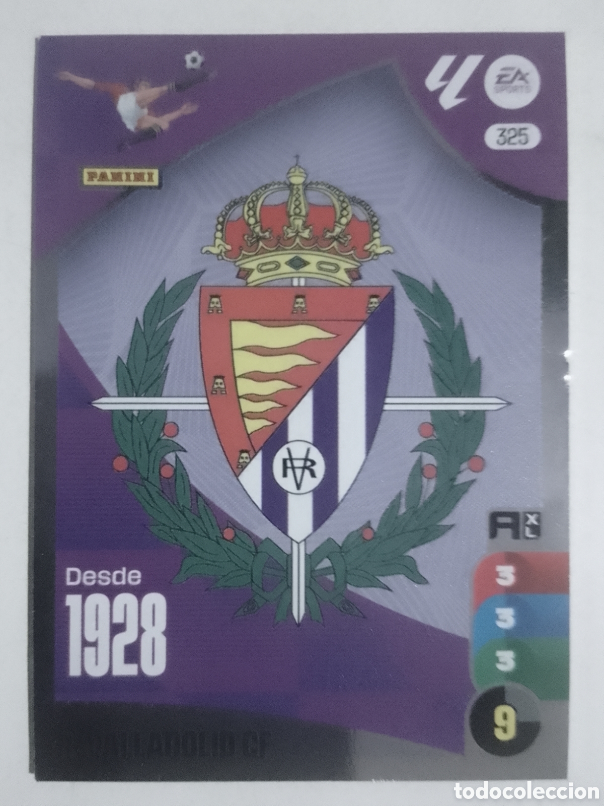 Cromos de F&uacute;tbol: Adrenalyn XL 2024-25 n&deg; 325 escudo Valladolid.