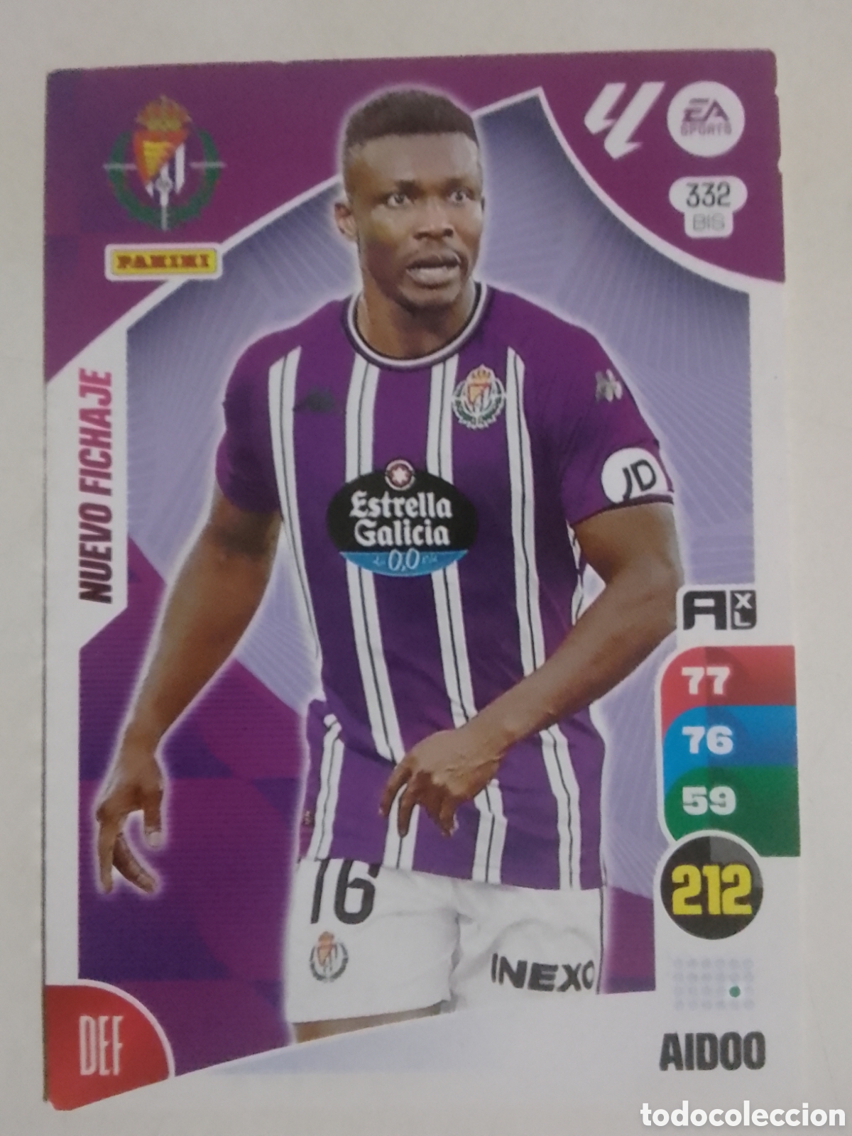 Cromos de F&uacute;tbol: Adrenalyn XL 2024-25 n&deg; 332 BIS Aidoo &bull; Valladolid. NUEVO FICHAJE.