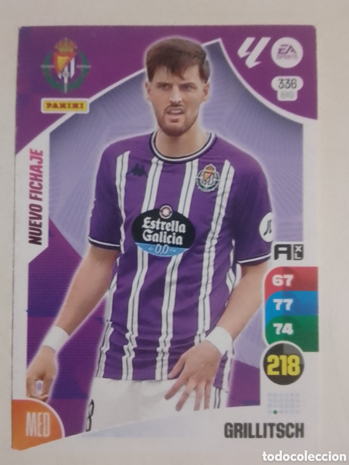 Cromos de F&uacute;tbol: Adrenalyn XL 2024-25 n&deg; 336 BIS Grillitsch &bull; Valladolid. NUEVO FICHAJE.