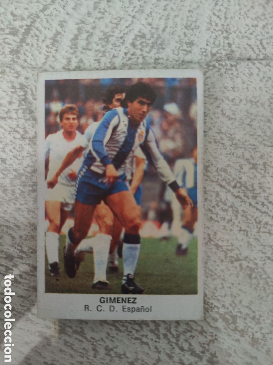 Cartes &agrave; collectionner de Football: Cano 83 84 trasera cropan sin pegar buen estado Espa&ntilde;ol Gim&eacute;nez