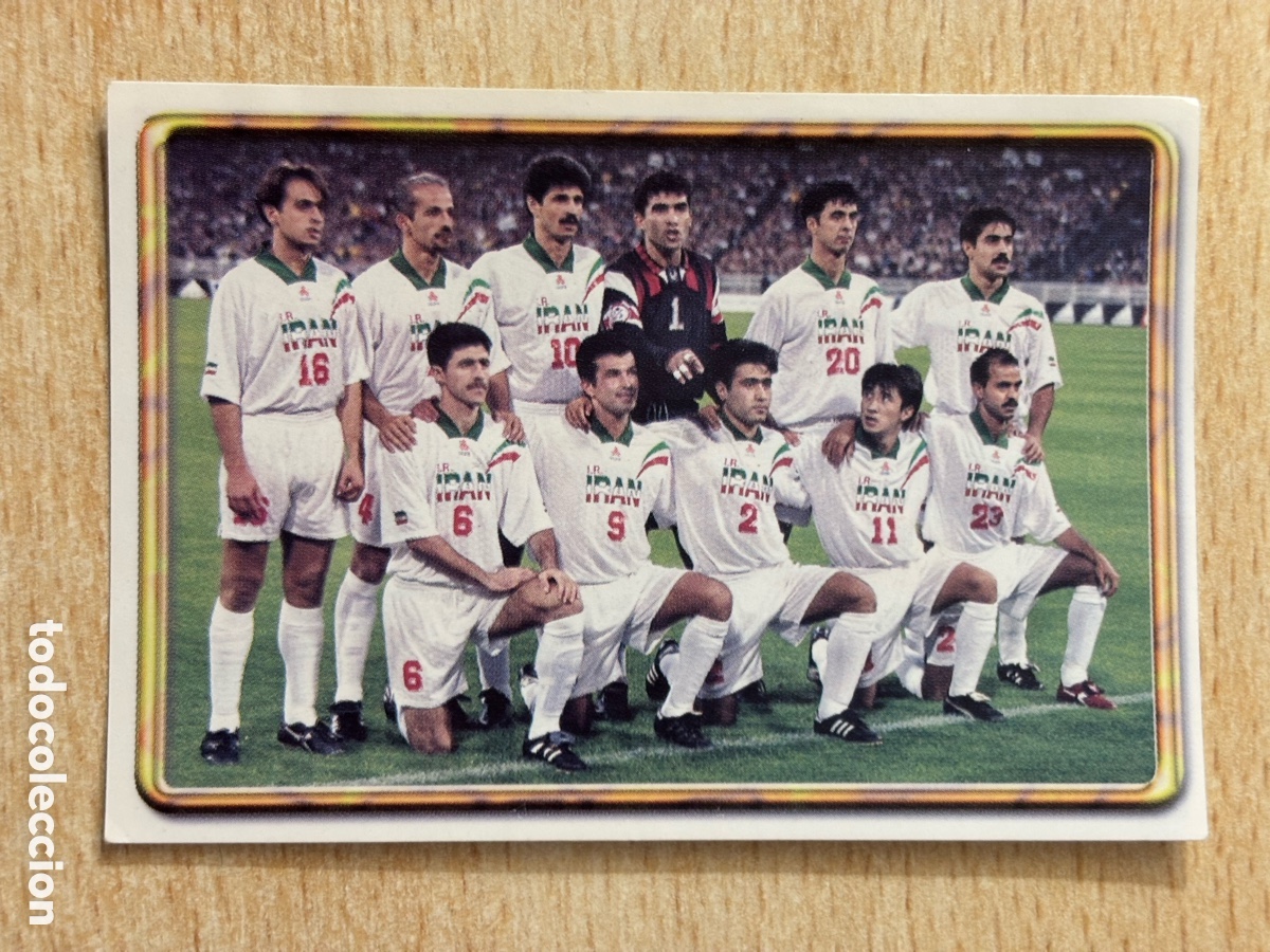 Cromos de F&uacute;tbol: # 507 Alineaci&oacute;n Ir&aacute;n Mundial Francia 98 Ediciones Estadio