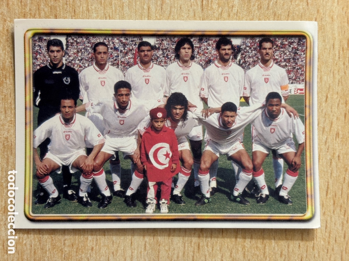Cromos de F&uacute;tbol: # 475 Alineaci&oacute;n T&uacute;nez Mundial Francia 98 Ediciones Estadio