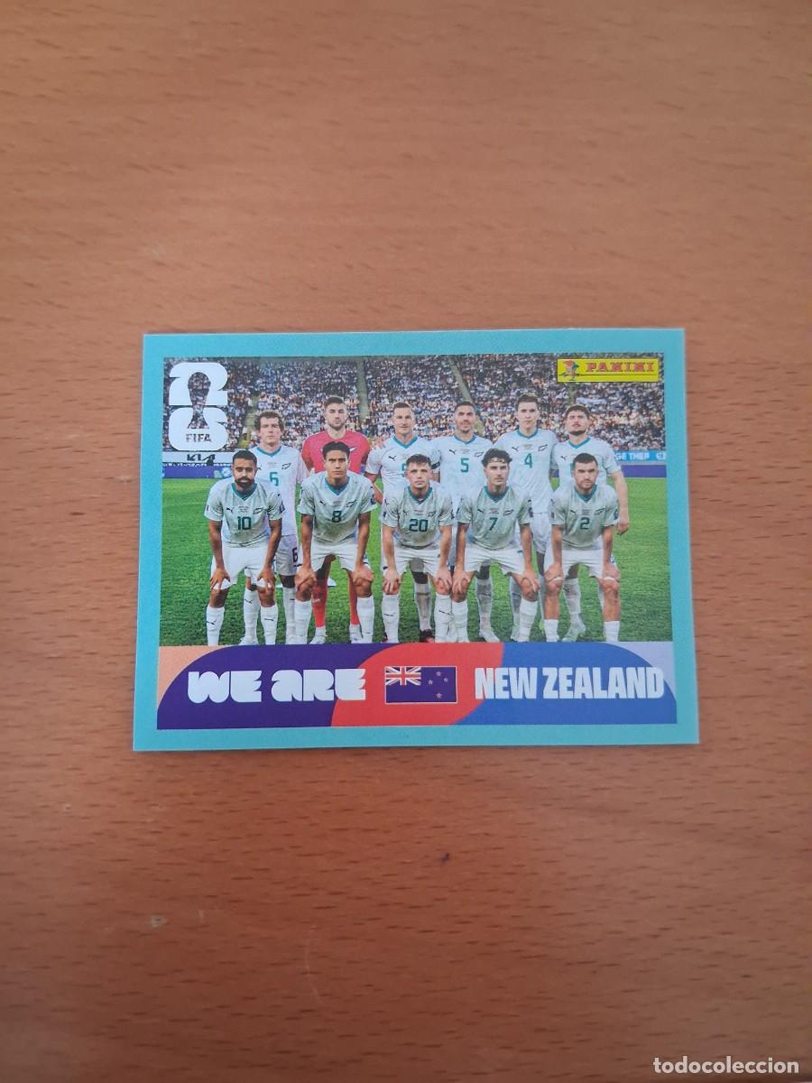 Cromos de F&uacute;tbol: Fifa World Cup 26 Mundial 2026 NZL 13 Nueva Zelanda Foto de Equipo Plantilla Alineacion